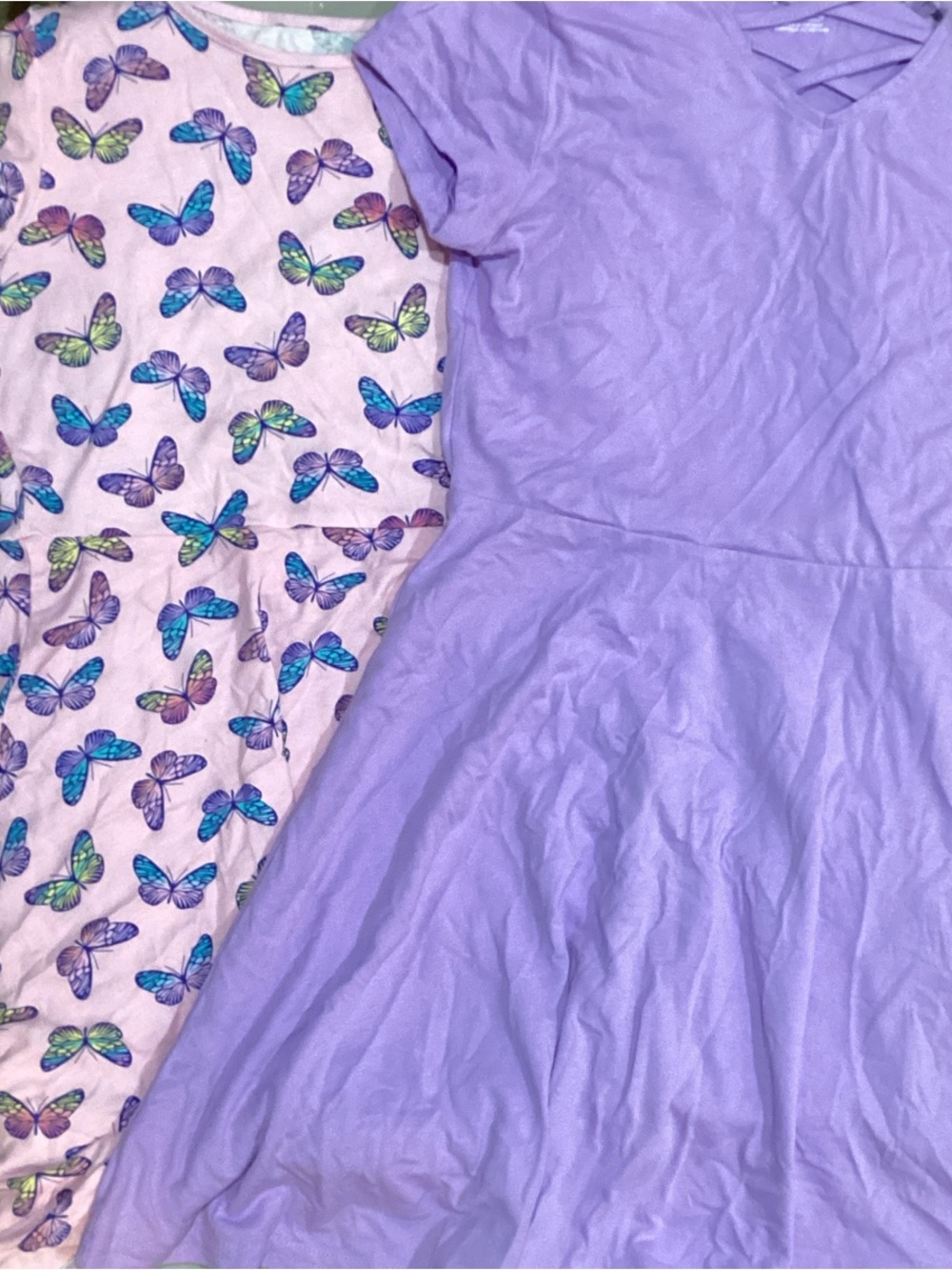 The Children's Place pink with butterfly purple and burgundy dress